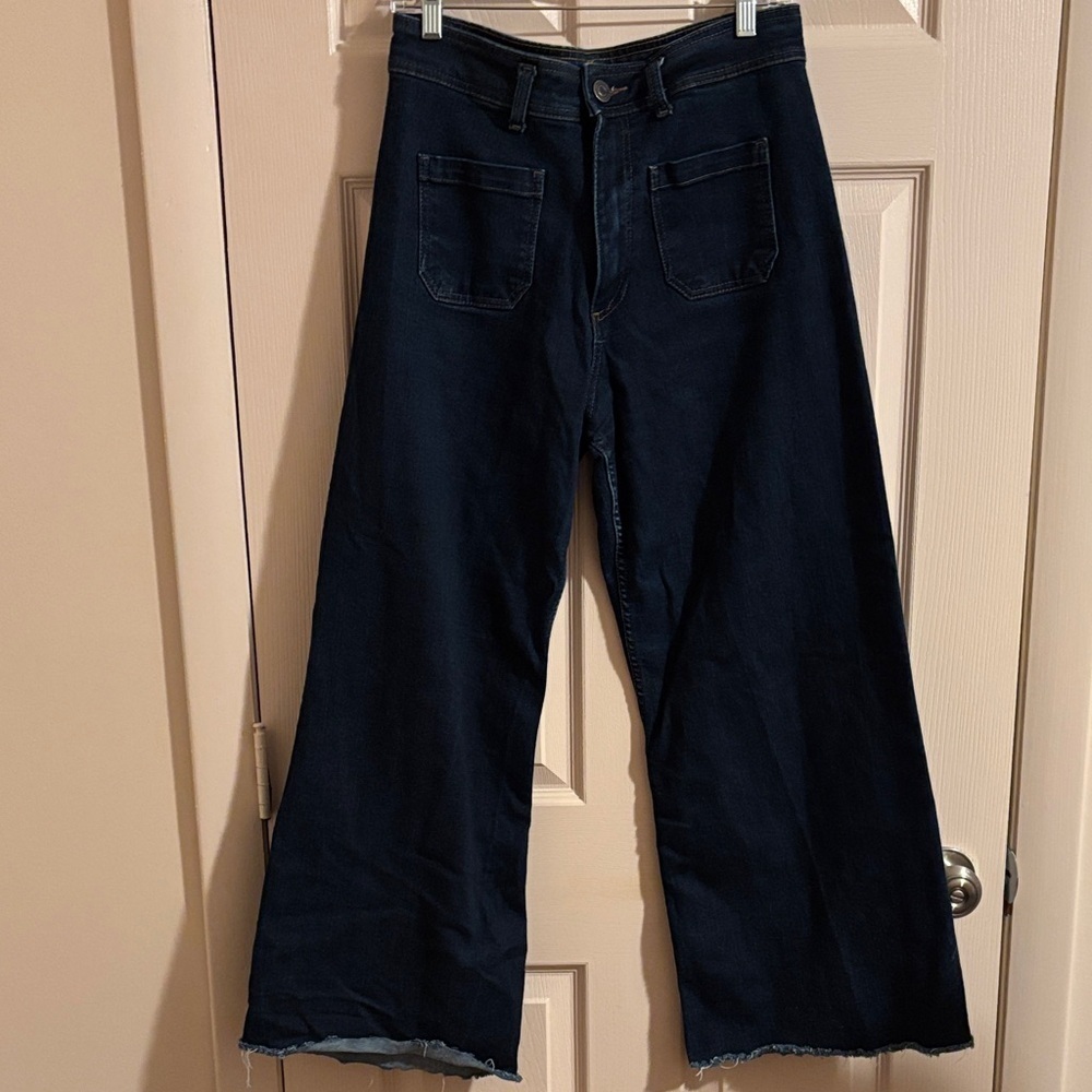 Zara Dark Blue Flare Jeans